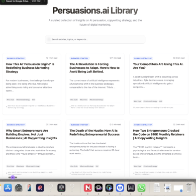 Why Persuasions AI Stands Alone
